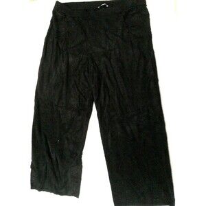 New Womens Encore by Idina Menzel Regular Cloud Wide Leg Pant 1X Black Soft Plus